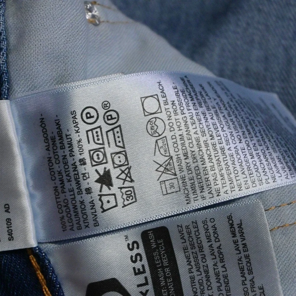 Levi's 48 x 30 550 Relaxed Fit‎ Medium Wash Waterless Denim Mens Jeans